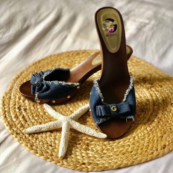 GUESS BY GUESS Shoes - GUESS By Guess Dark Denim Mules